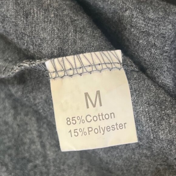 Patriotic Baseball Graphic Tank Top Womens Medium Gray Racerback Flag - Picture 6 of 7